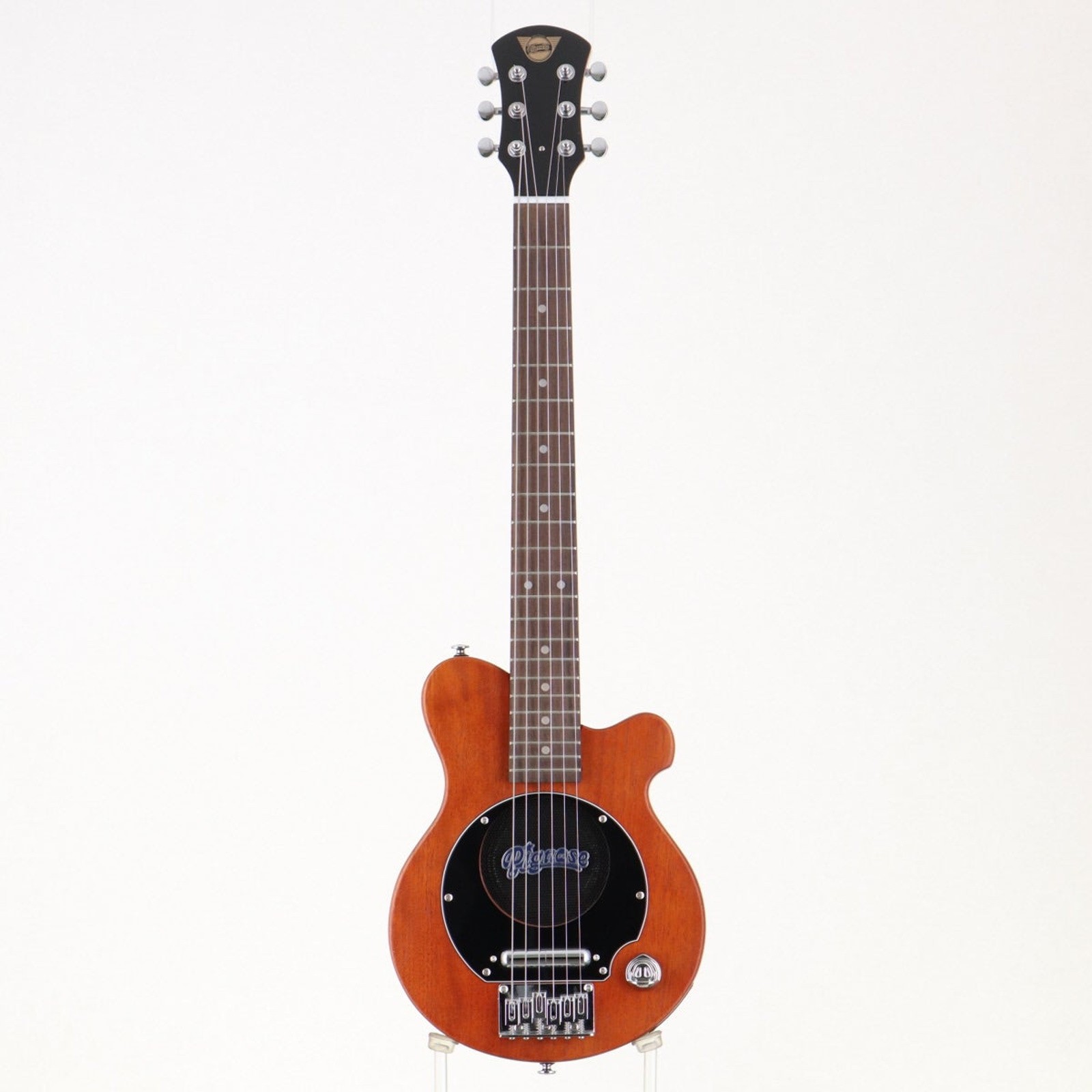 Pignose PGG-200MH Travel Guitar Used Basswood Body Mahogany w/Soft Case