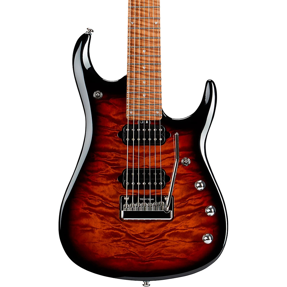 Ernie Ball Music Man JP15 7 7String Quilted Maple Top Electric Guitar Tiger Eye