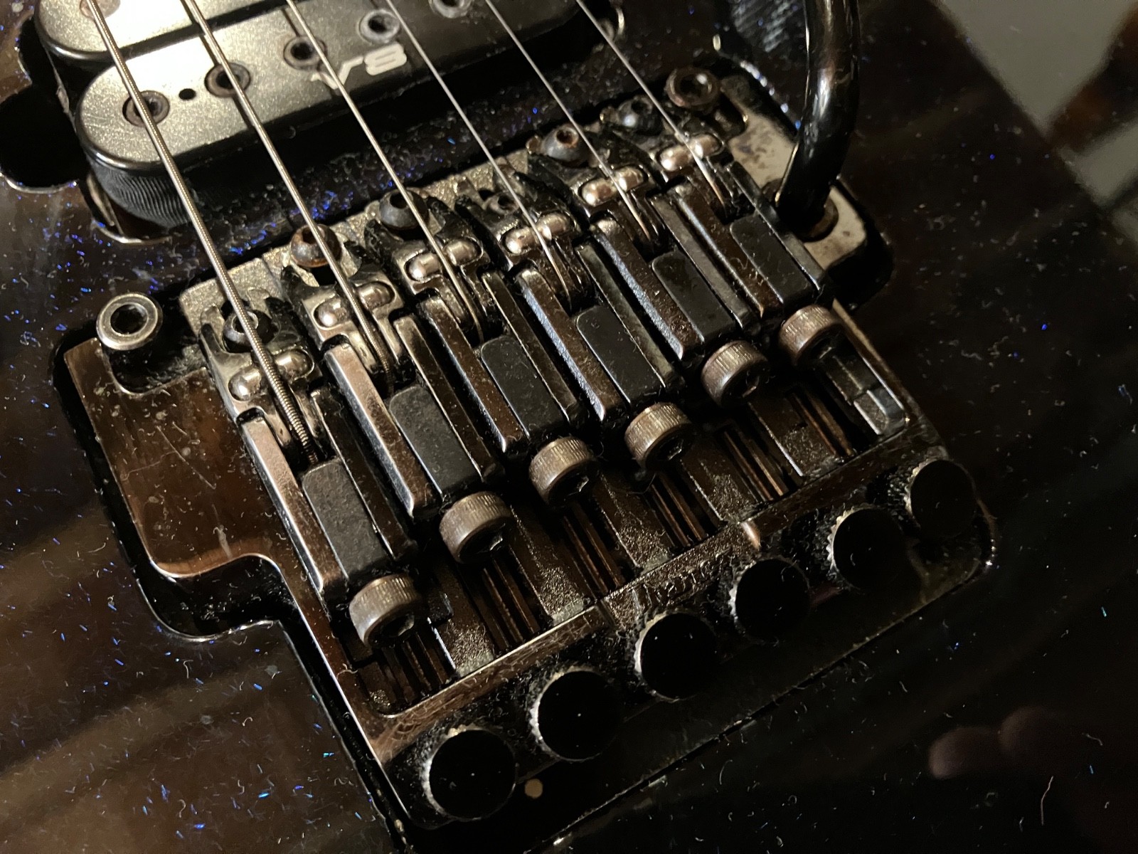 2008 Ibanez Prestige RG1570 Team J Craft Japan Guitar Mirage Blue Sparkle
