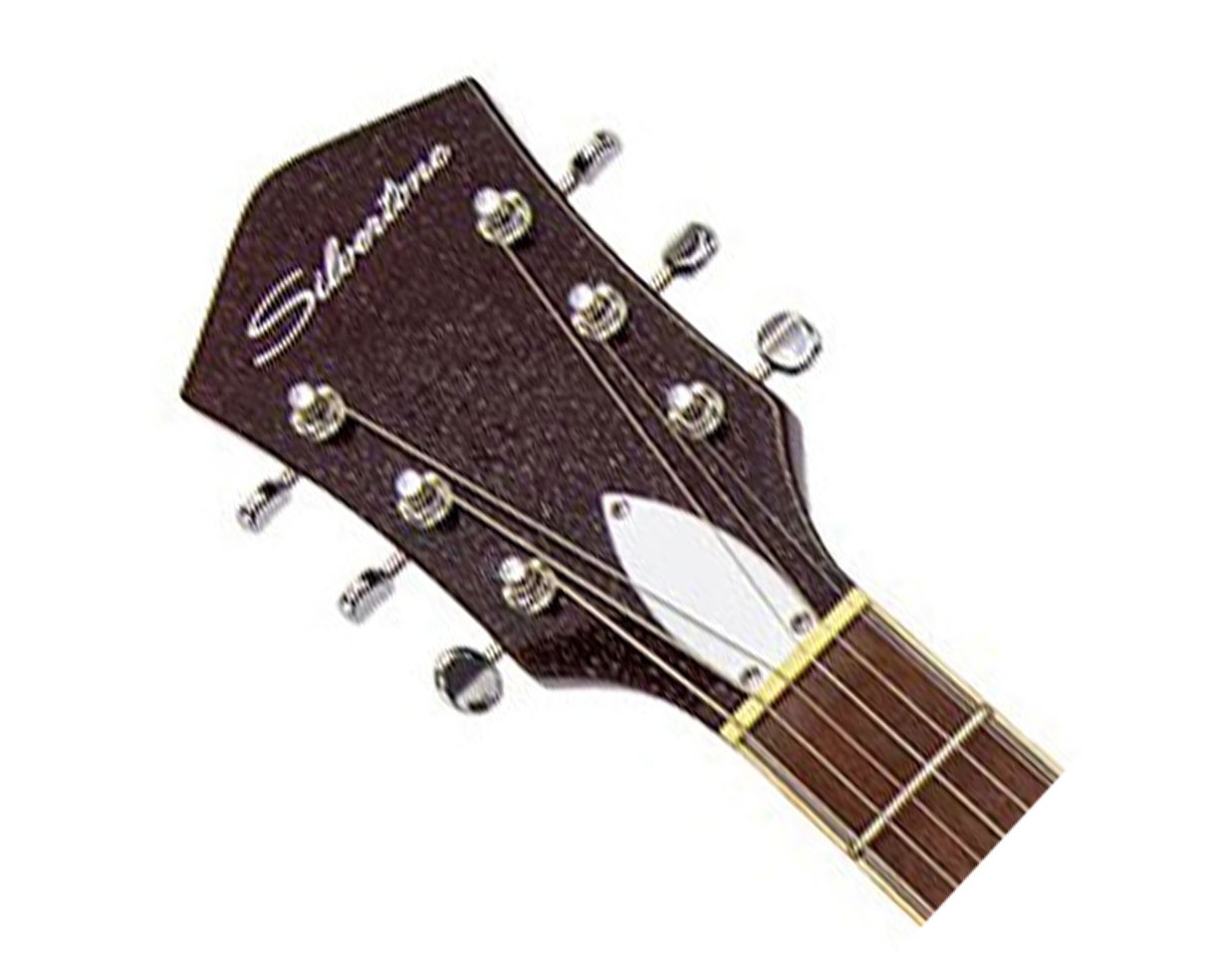 Silvertone 1423 Series Single Cut Guitar – Red Silver Flake Burst
