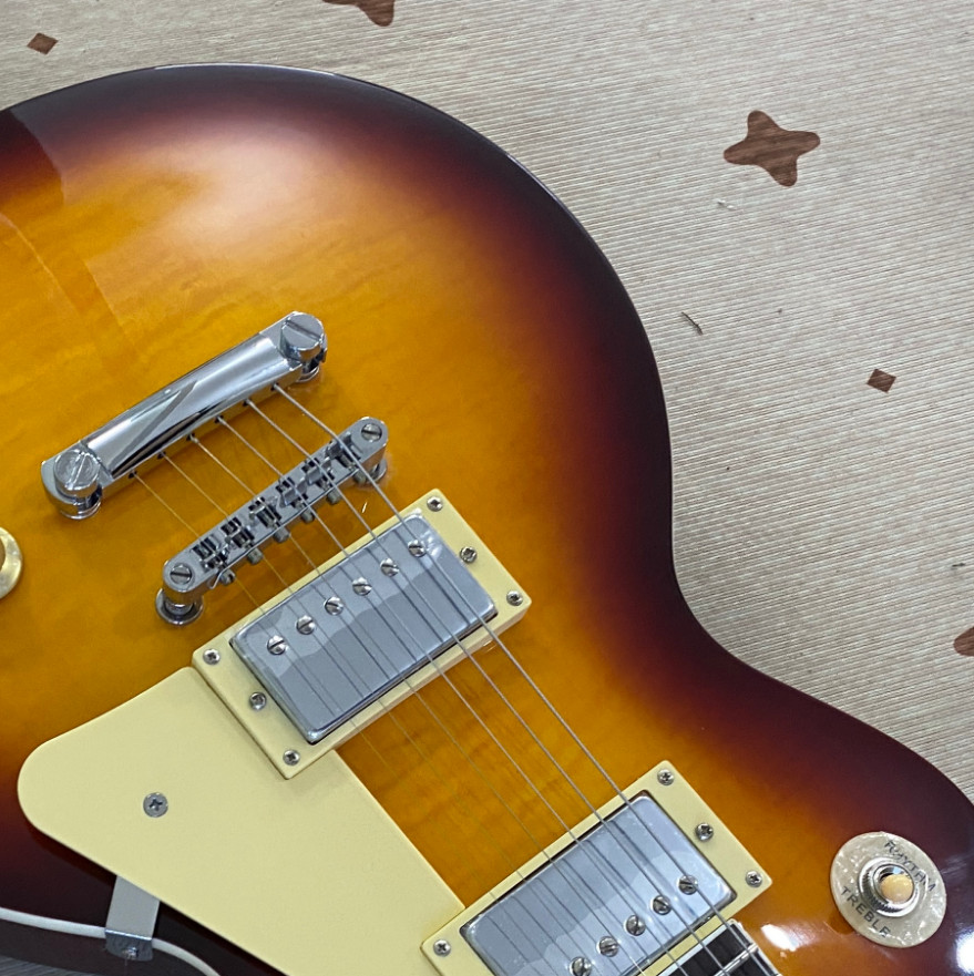 6 String Solid Body Electric Guitar Vintage Sunburst Dual Humbuckers
