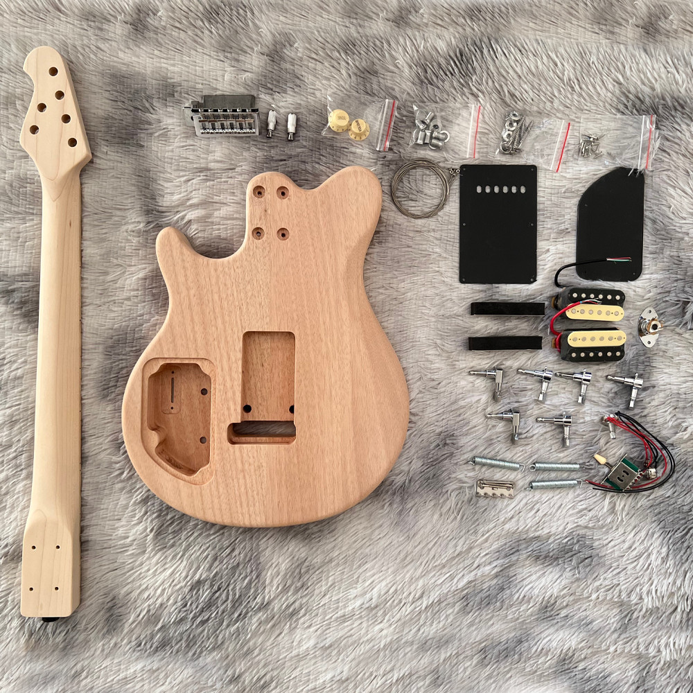 DIY Musicman Electric Guitar Kit Mahogany Body Canadian Maple Neck