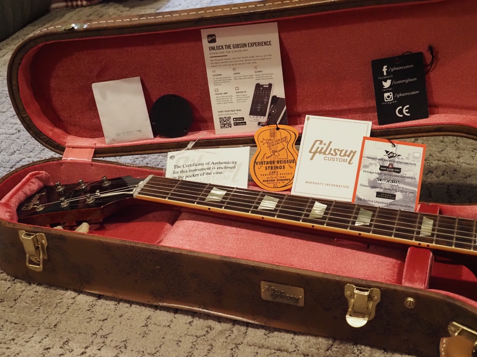 2023 Gibson Custom Shop 1958 Reissue Les Paul LPR-8 R8 – Washed Cherry