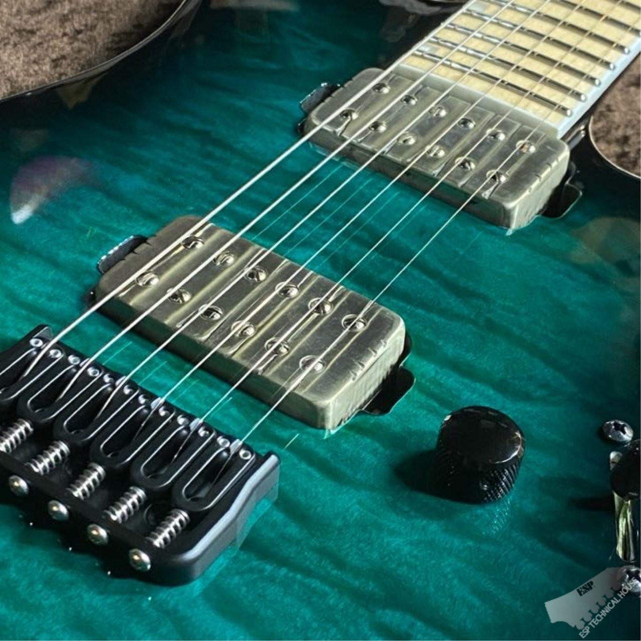E-II M-II NT HS QM Black Turquoise Burst #GG7zz