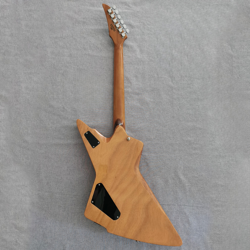 Firefly Natural Explorer style Electric Guitar Double Humbucker Block Inlays 22F