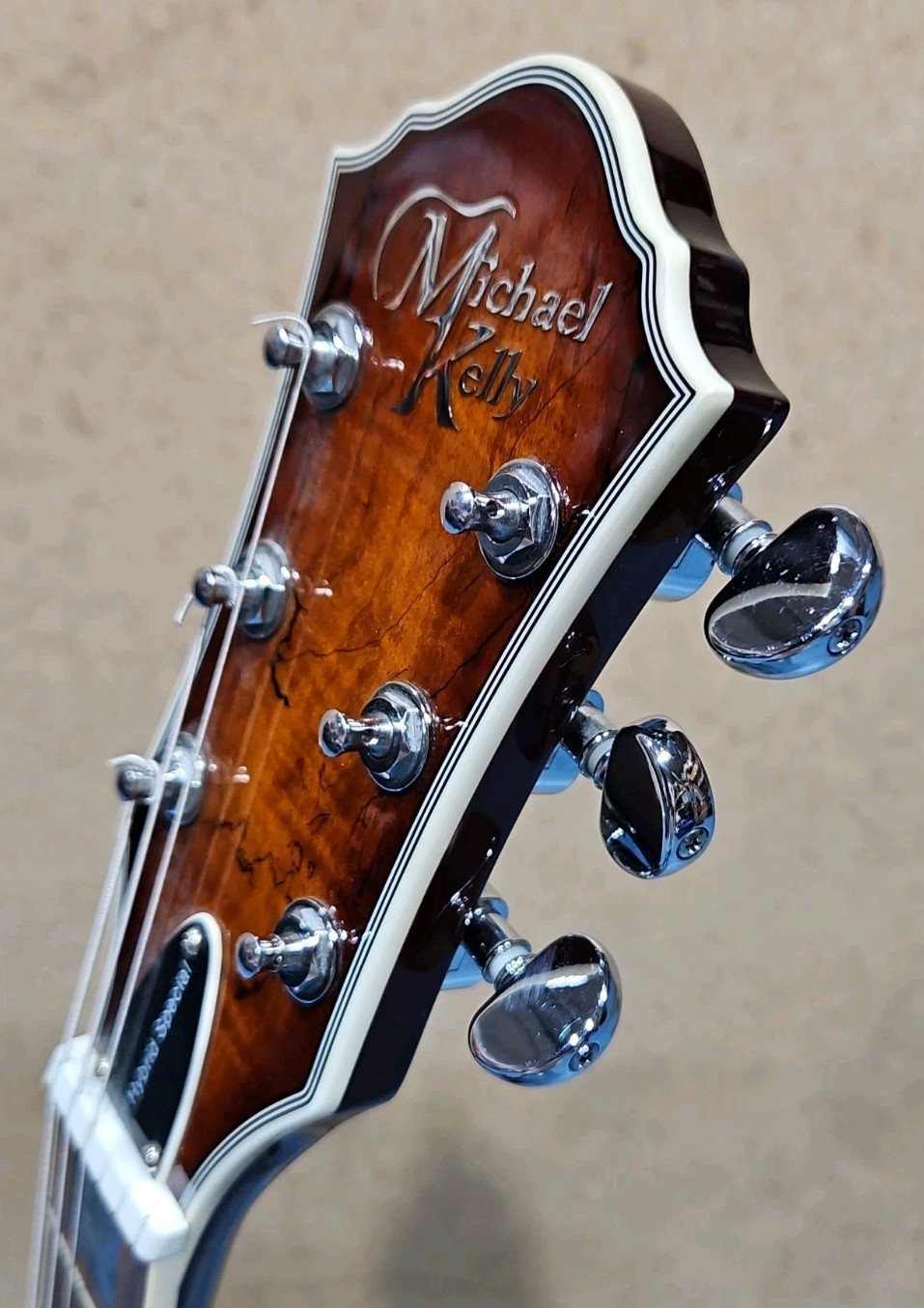 Michael Kelly Hybrid Special Electric Guitar – Spalted Maple Burst Finish
