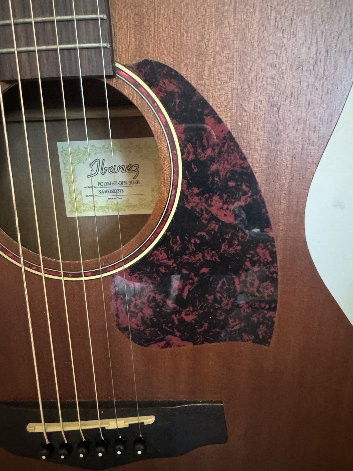 Ibanez PC12MHE OPN Acoustic Electric Guitar AEQ2T Tuned Tested w/Tuner