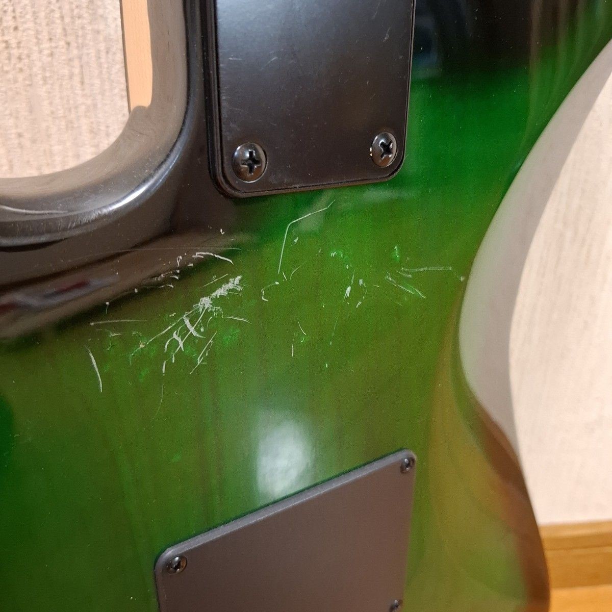 SELDER Electric Guitar Stratocaster Black Green