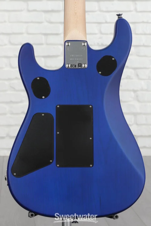 EVH 5150 Series Deluxe Poplar Burl Electric Guitar – Aqua Burst with Ebony