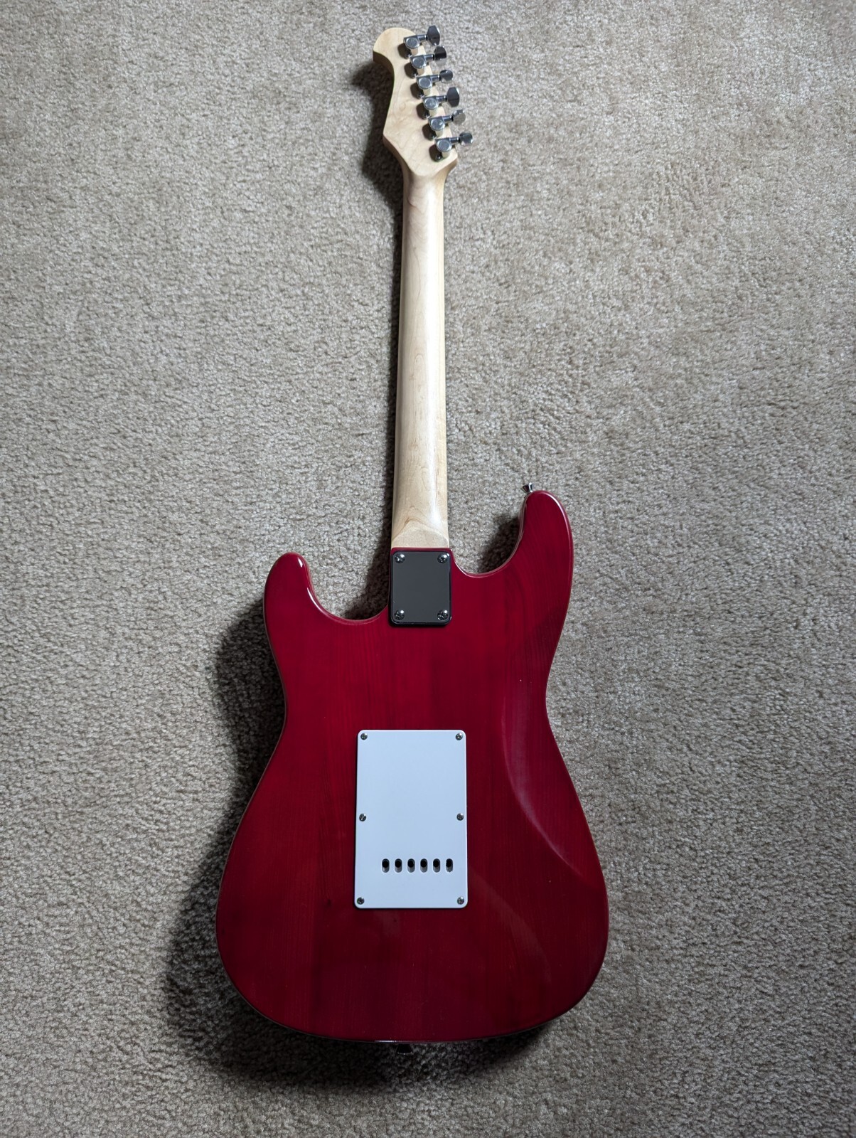Monoprice Cali DLX Plus Solid Ash Electric Guitar – Cherry Burst, With Gig Bag