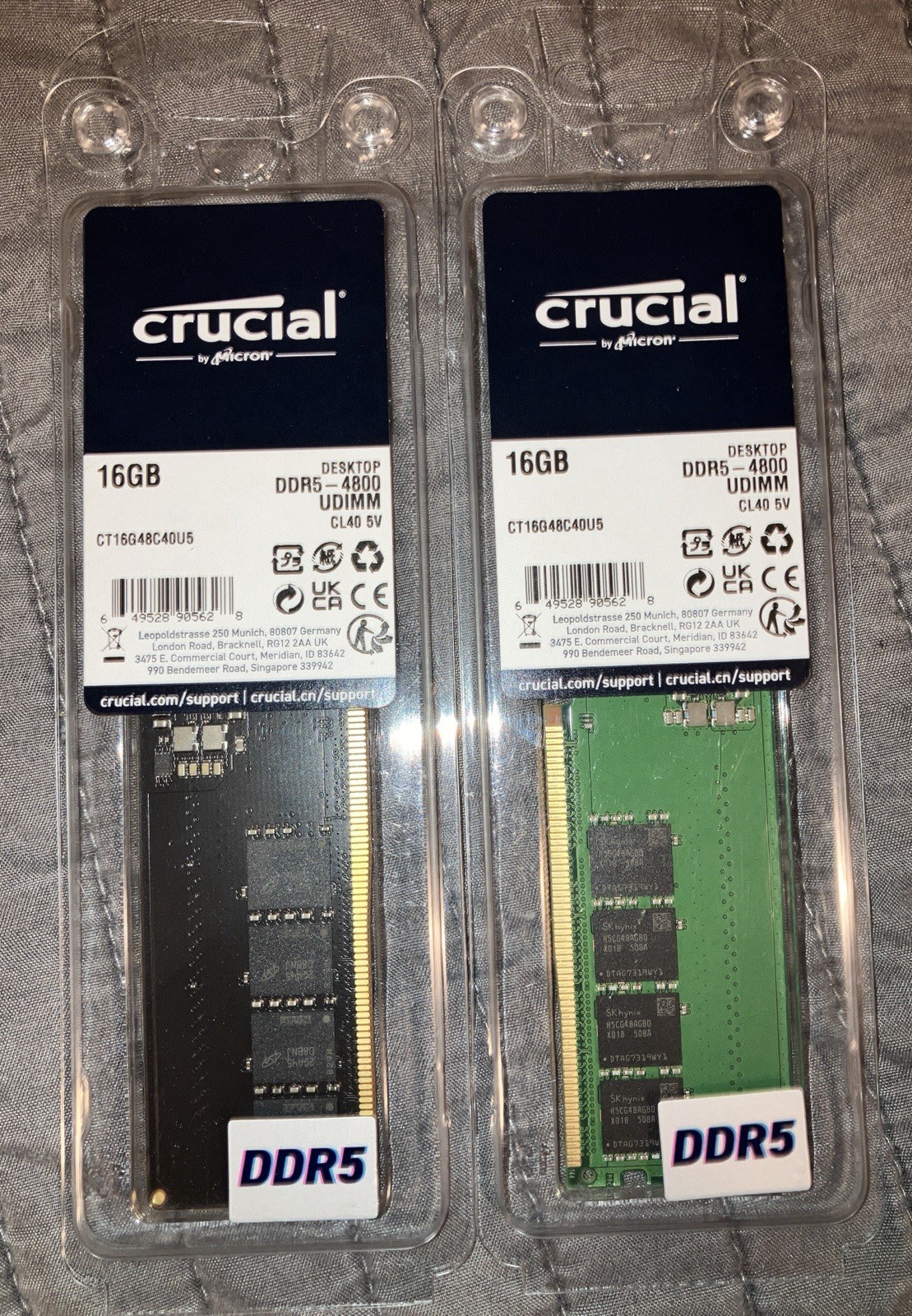 Crucial 32GB DDR5 4800MHz PC5-38400 Desktop RAM 288-Pin Memory 4800 DIMM