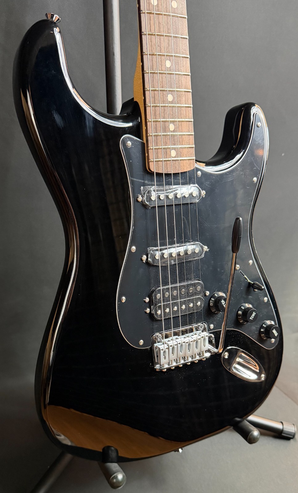 Fender Standard Stratocaster HSS Electric Guitar Gloss Black Finish (879)