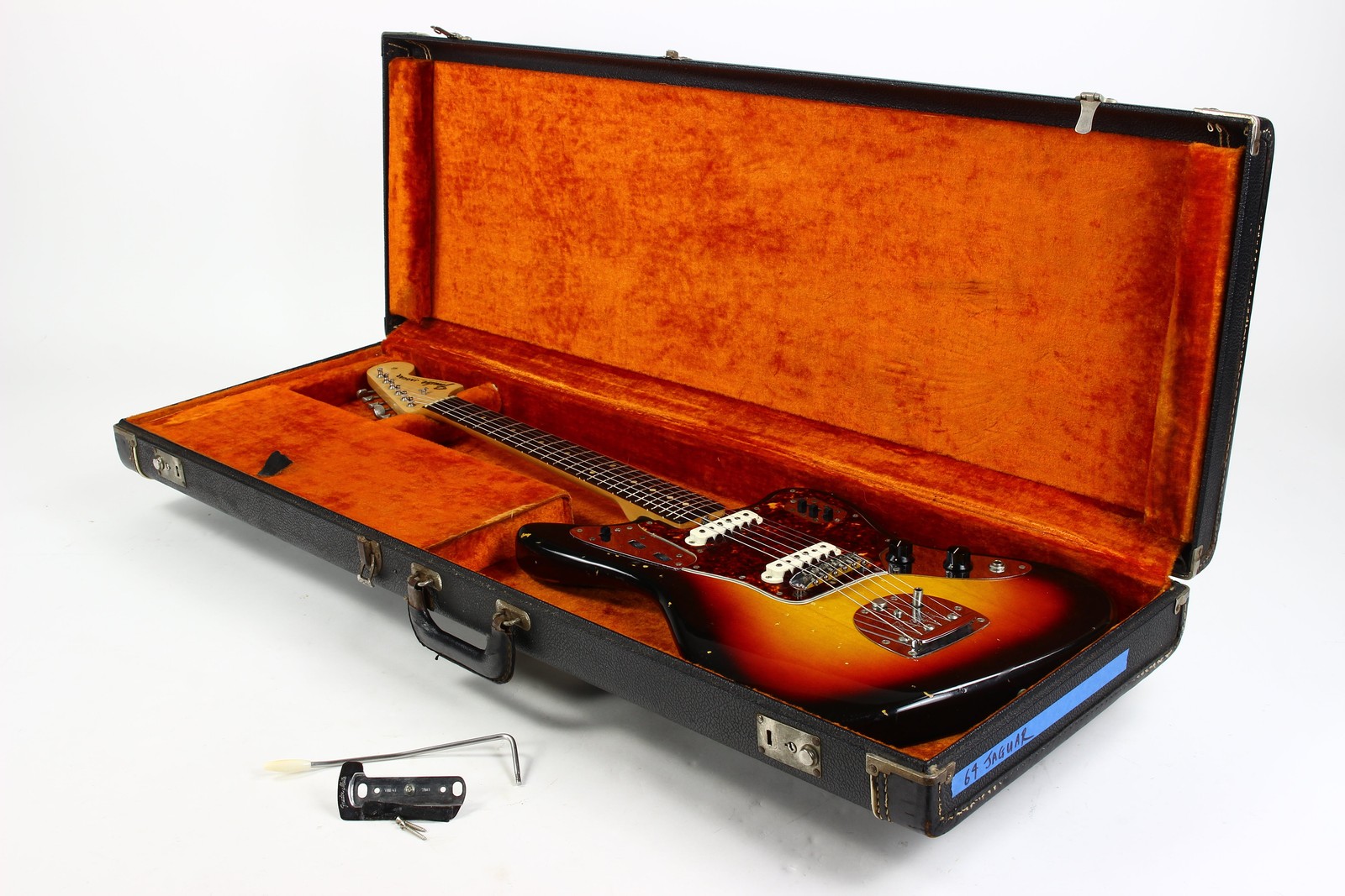 1963 Fender Jaguar Sunburst w Original Case | Pre-CBS Offset CLEAN Vintage