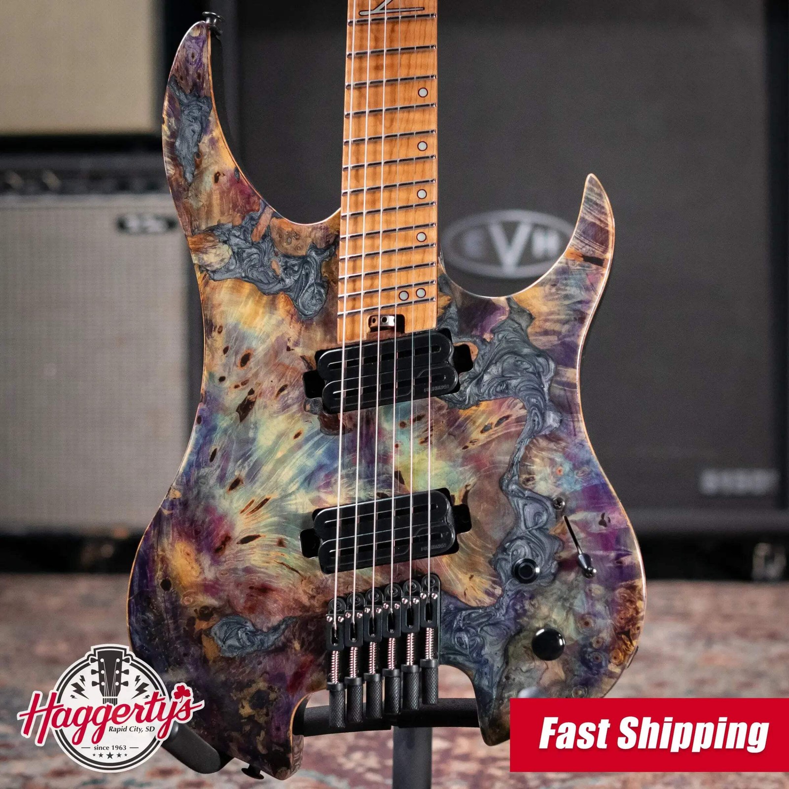 Legator GX6F-CL Ghost Headless Electric Guitar – Coral with Gig Bag