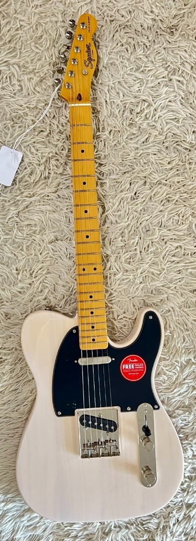 Squier by Fender Classic Vibe 50s Telecaster with Maple Fretboard, White Blonde