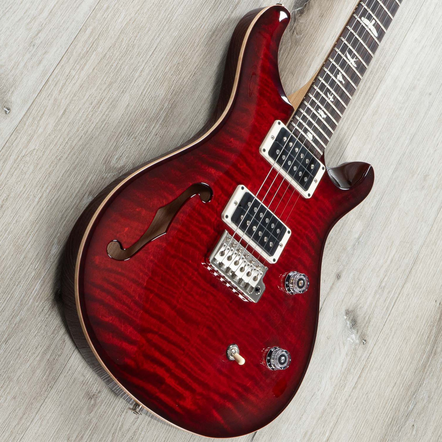 PRS Paul Reed Smith CE 24 Semi-Hollow Guitar, USA 85/15 Pickups, Fire Red Burst