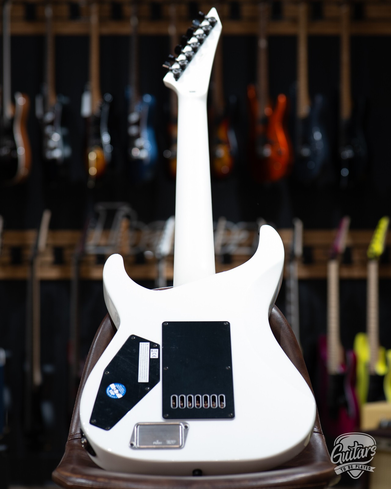 ESP E-II M-II 7B Baritone 7-String Evertune Guitar w/ Case – Pearl White