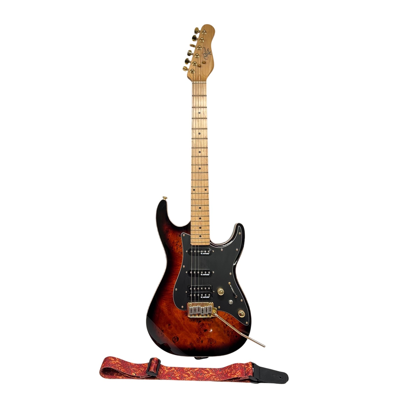 Michael Kelly Custom Collection 60 HSS Burl Burst Six String RH Electric Guitar