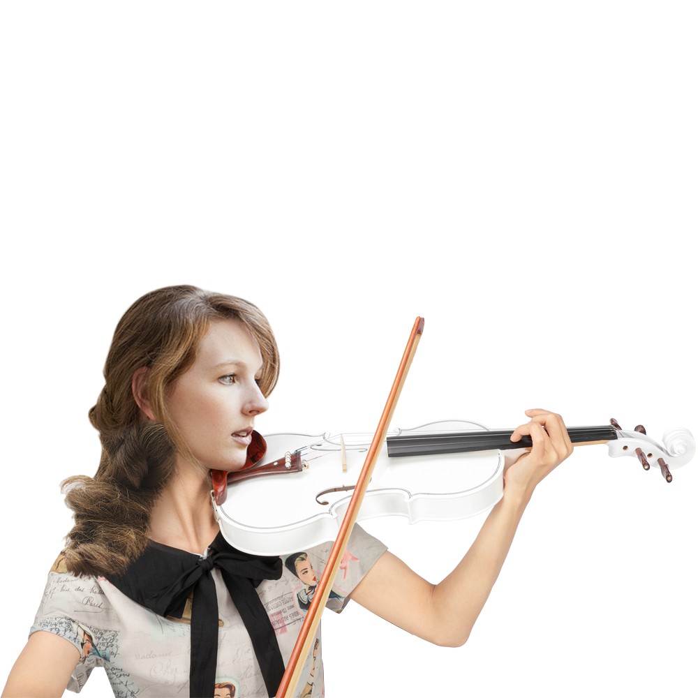 GV103 4/4 Spruce Panel Violin Matte SET White US STOCK
