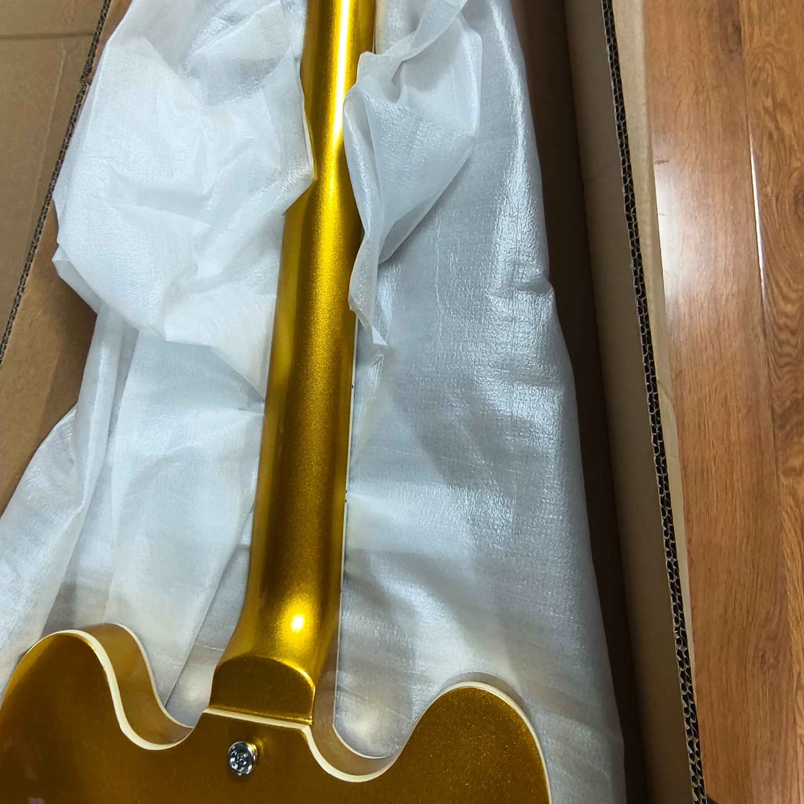 Ship US Natural Blonde Wood Grain ES-335 Semi Hollow Electric Guitar 6 String