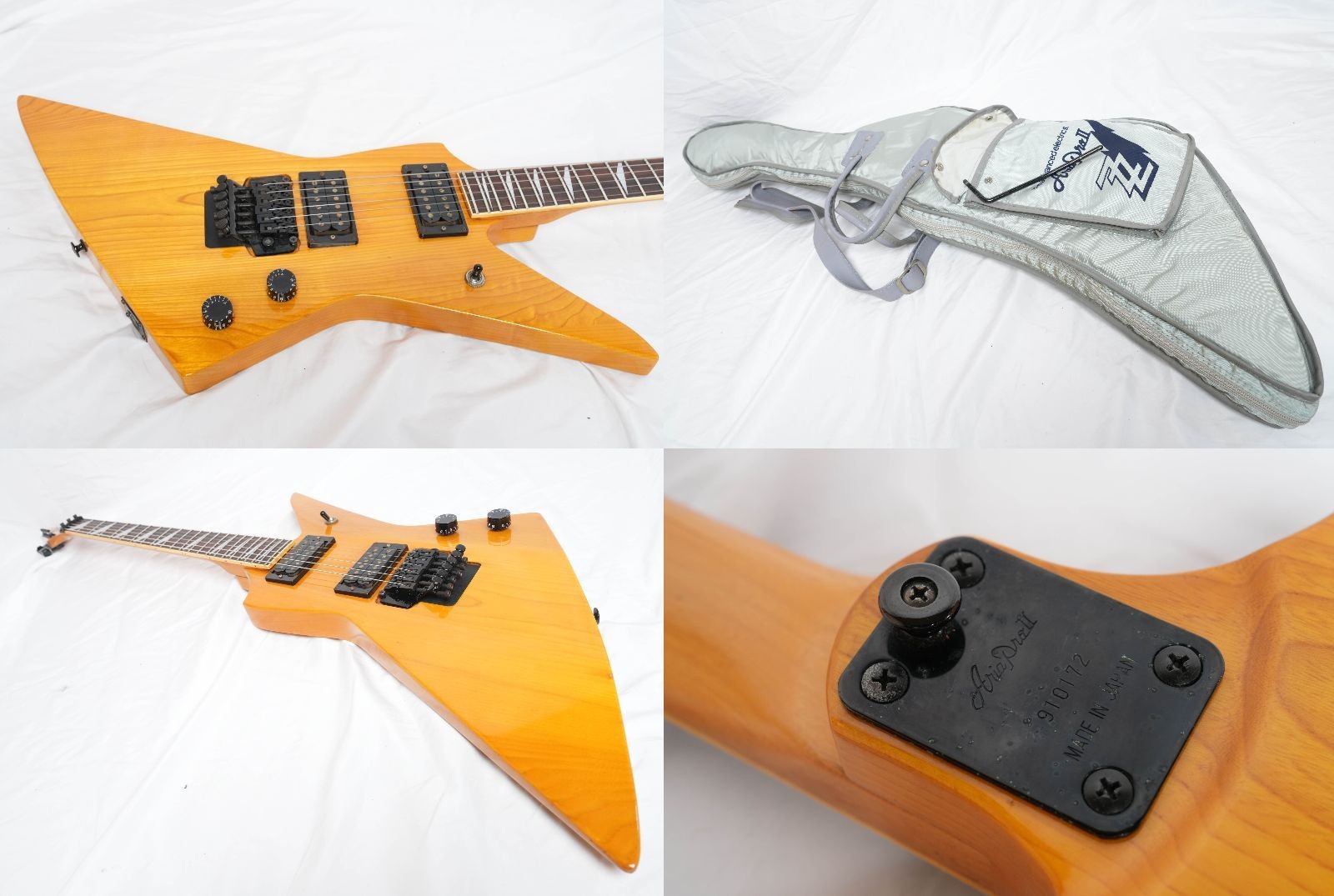 Aria Pro II ZZ Series Explorer Type Natural 1980s MIJ Made in Japan