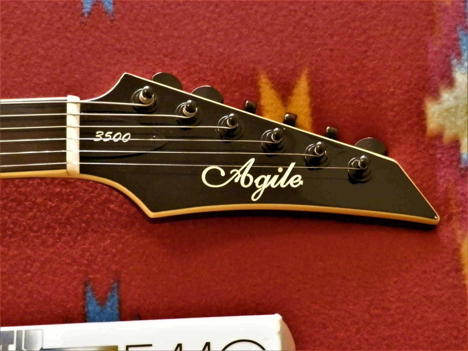 Agile Baritone Electric Guitar 3500 Ebony fretboard EMG 85 Blue flame Rare Metal