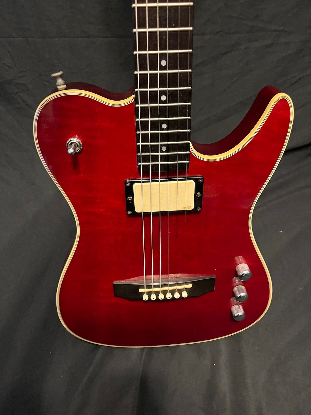 1994 Guild Crossroads CR01 Acoustic/Electric Guitar Red Flame Top #1 of 97 Made