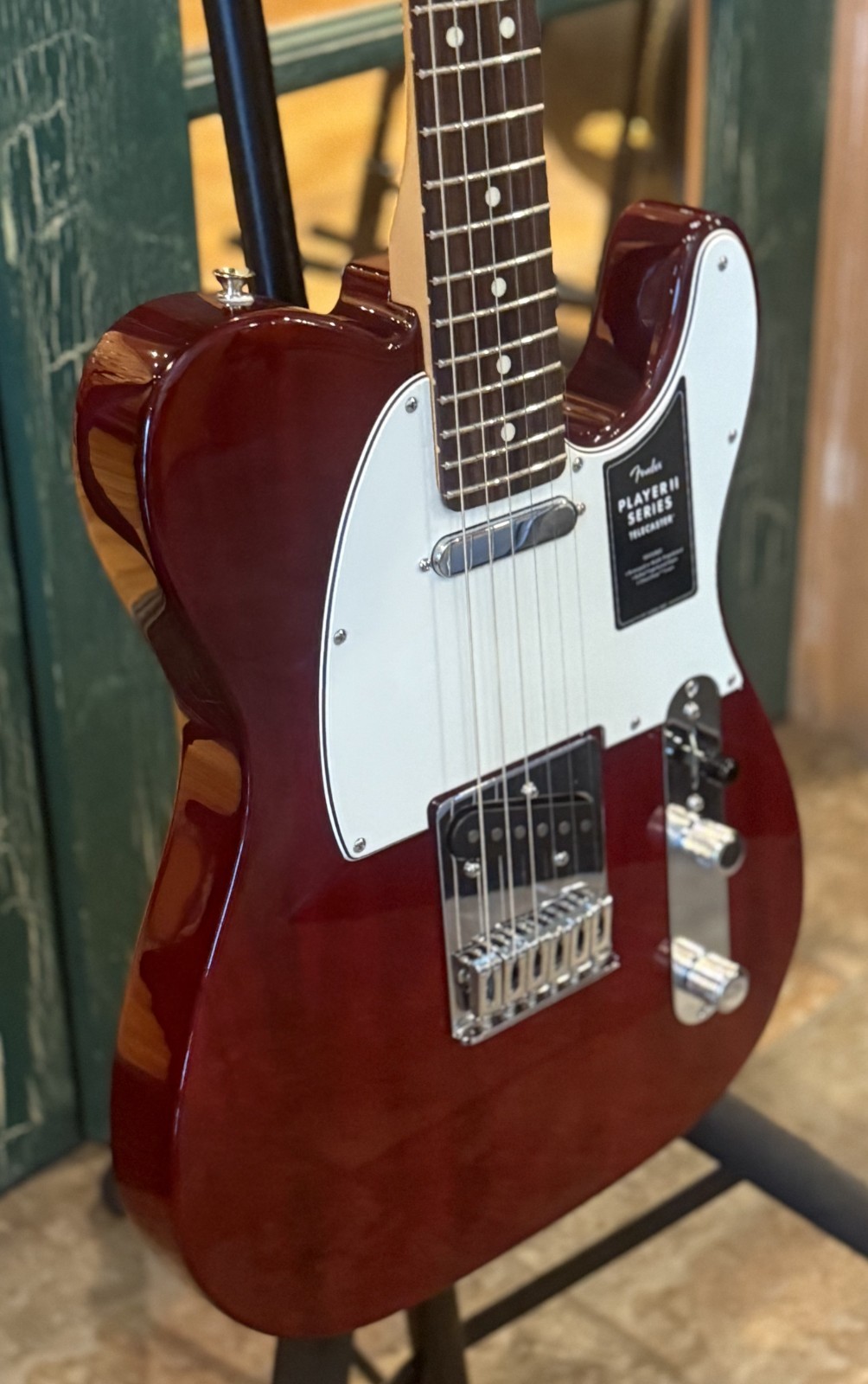 2026 Fender Player II Telecaster Mexi Electronic Guitar Transparent Cherry