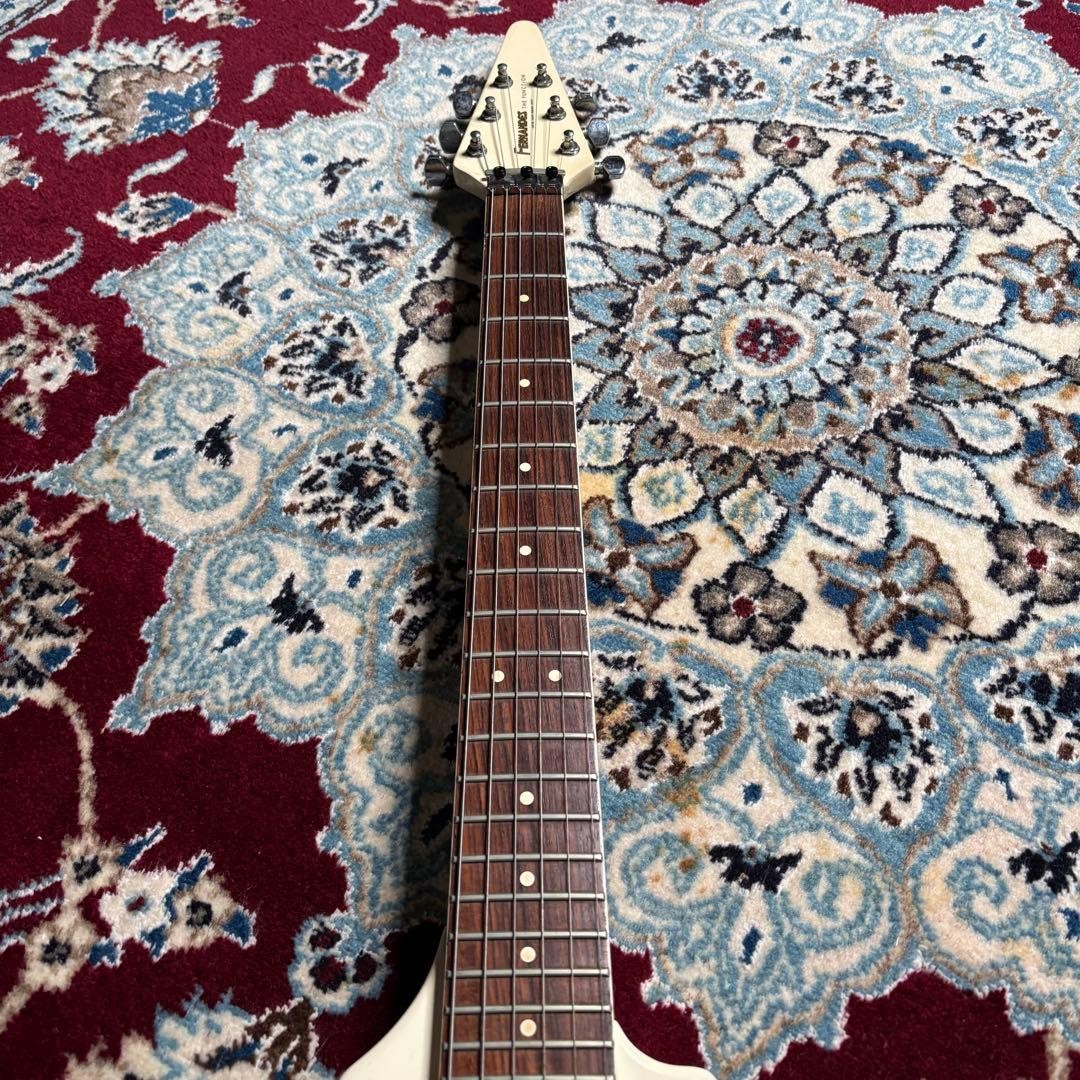 FERNANDES BSV-70 Flying V Electric Guitar 1980s Vintage White Rare Japan