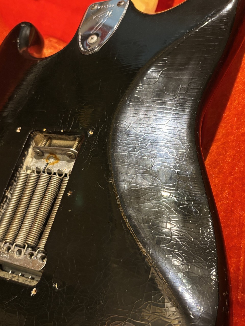 Fender 1976 Stratocaster Black Electric Guitar w/Original Hard Case