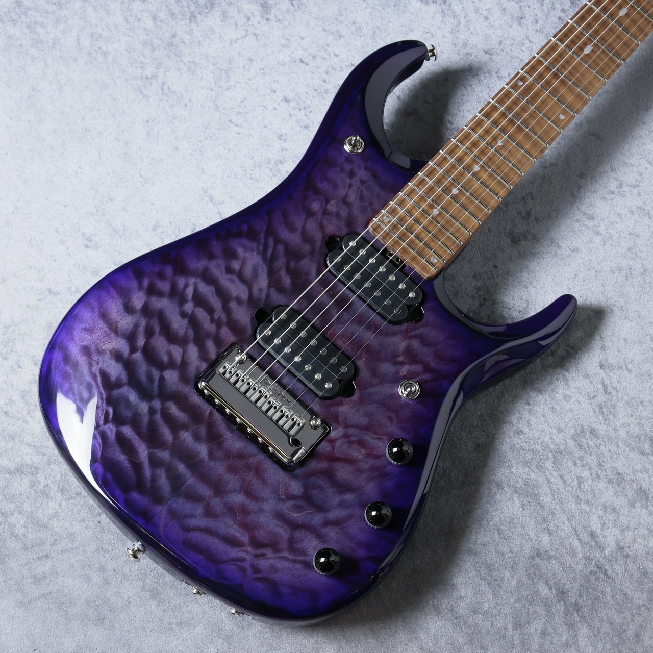 MUSIC MAN JP15 7 Strings Quilt Top Purple Nebula – A superb example with excelle