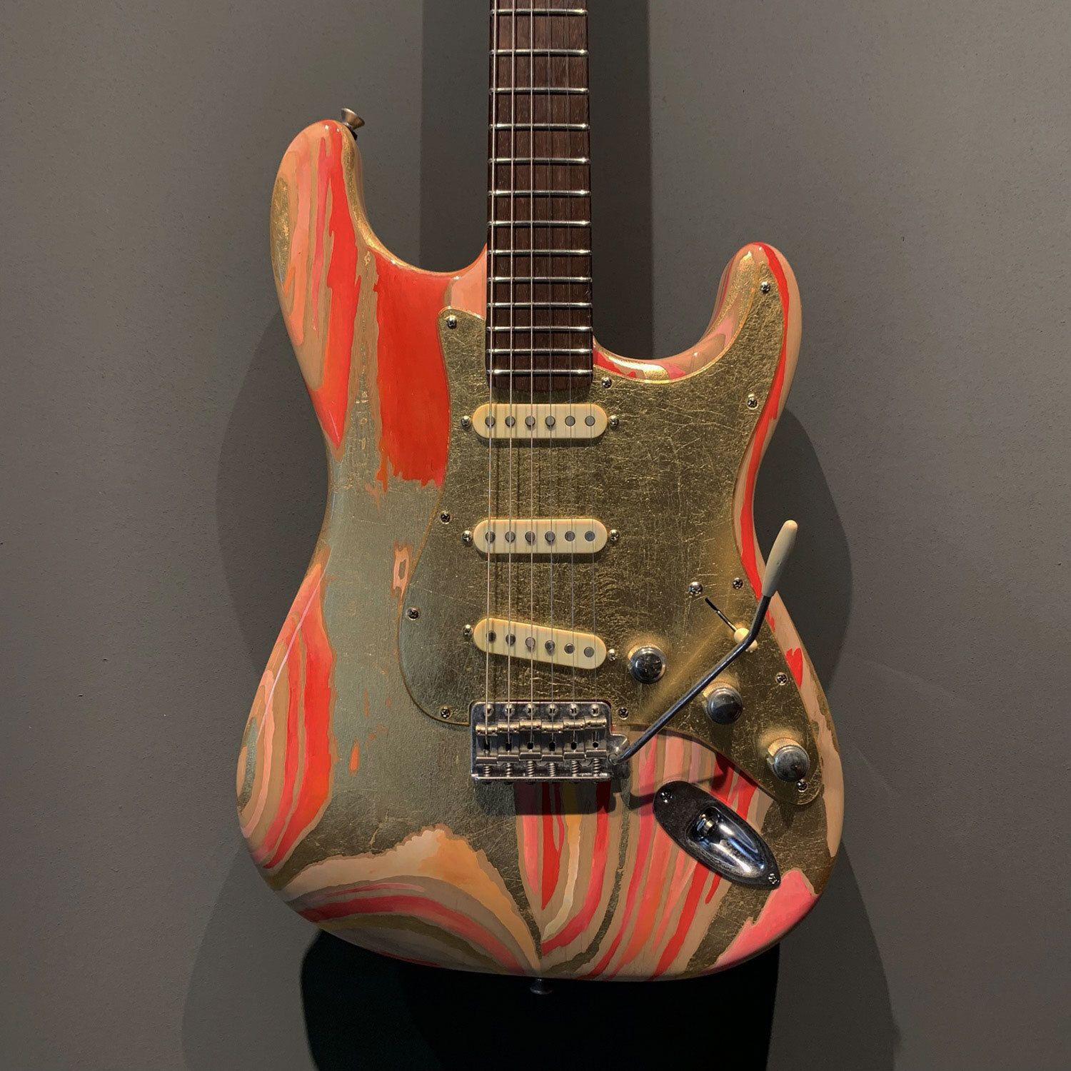FRANCHIN Mercury guitar Wood Grain Paint/Metallic Leaf S-type *MADE TO ORDER