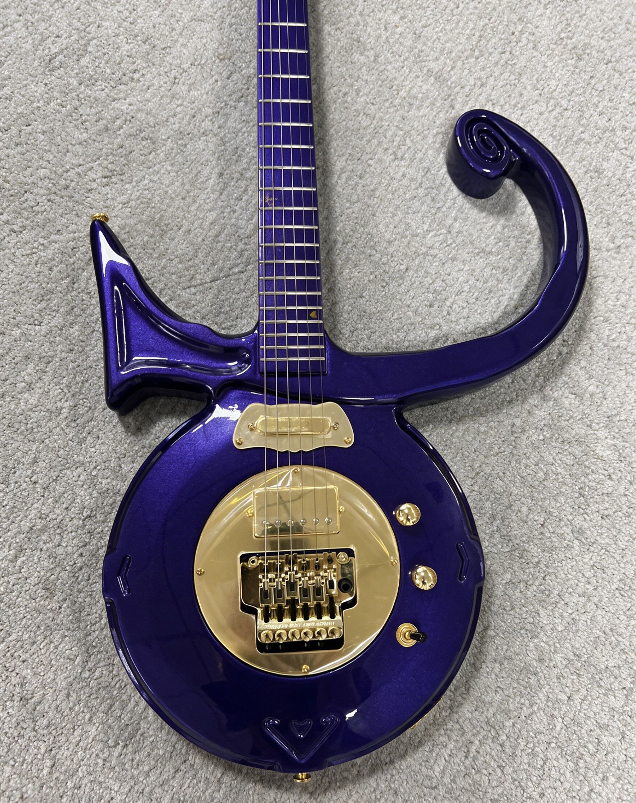 US Warehouse Purple Prince “Love Symbol” Style Electric Guitar Gold Hardware
