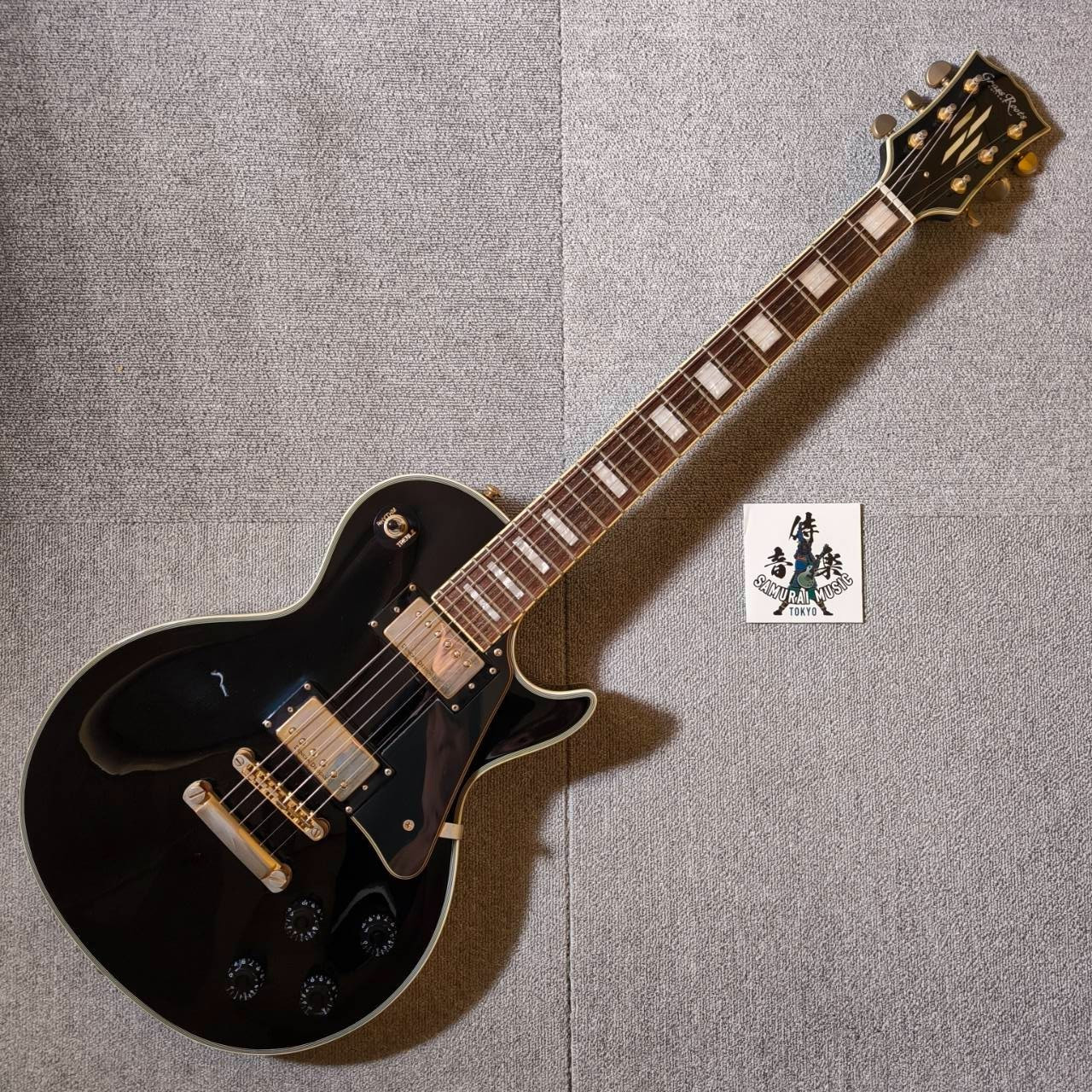 Grass Roots Les Paul Custom Duncan Model Black Electric Guitar From Japan #1
