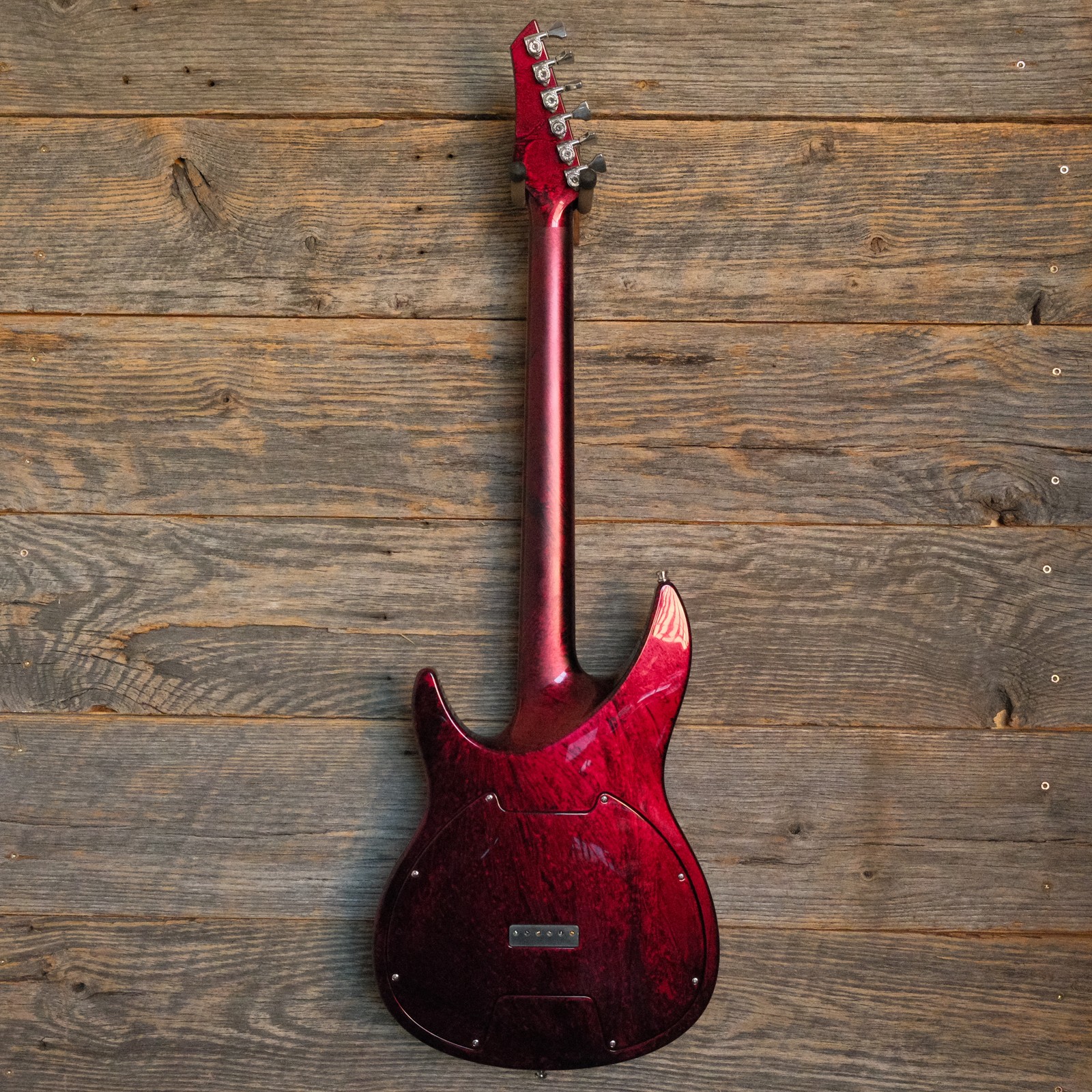 Used Aristides 060 Custom Build Guitar – Ruby Red Marble Burst Gloss w/Case