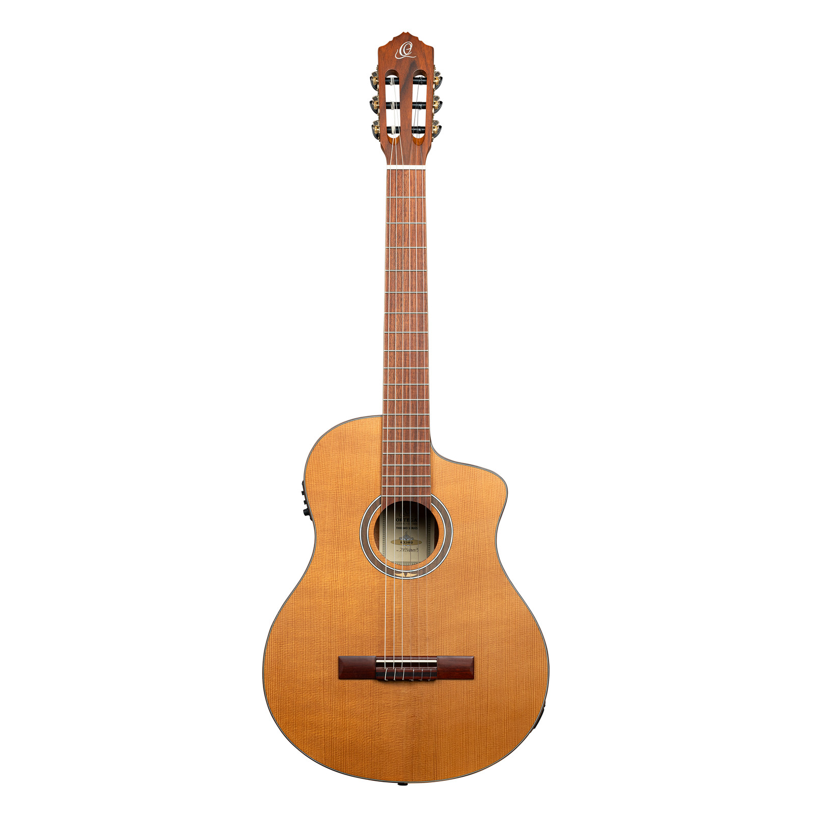 Ortega RCE24RO Thermo Series Nylon A/E Guitar – Roasted Spruce Top – Open Box