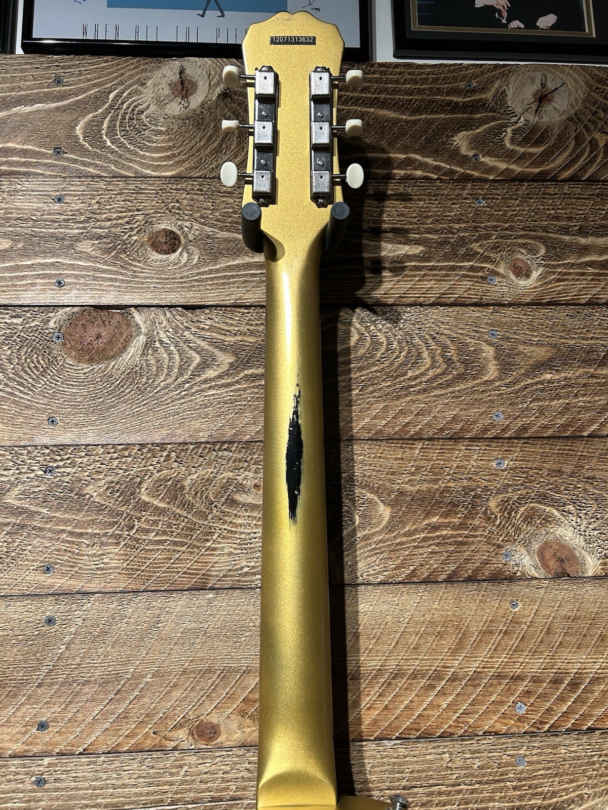 Epiphone Les Paul Junior P90 – Aztec Gold Nitro over Sunburst Road Worn
