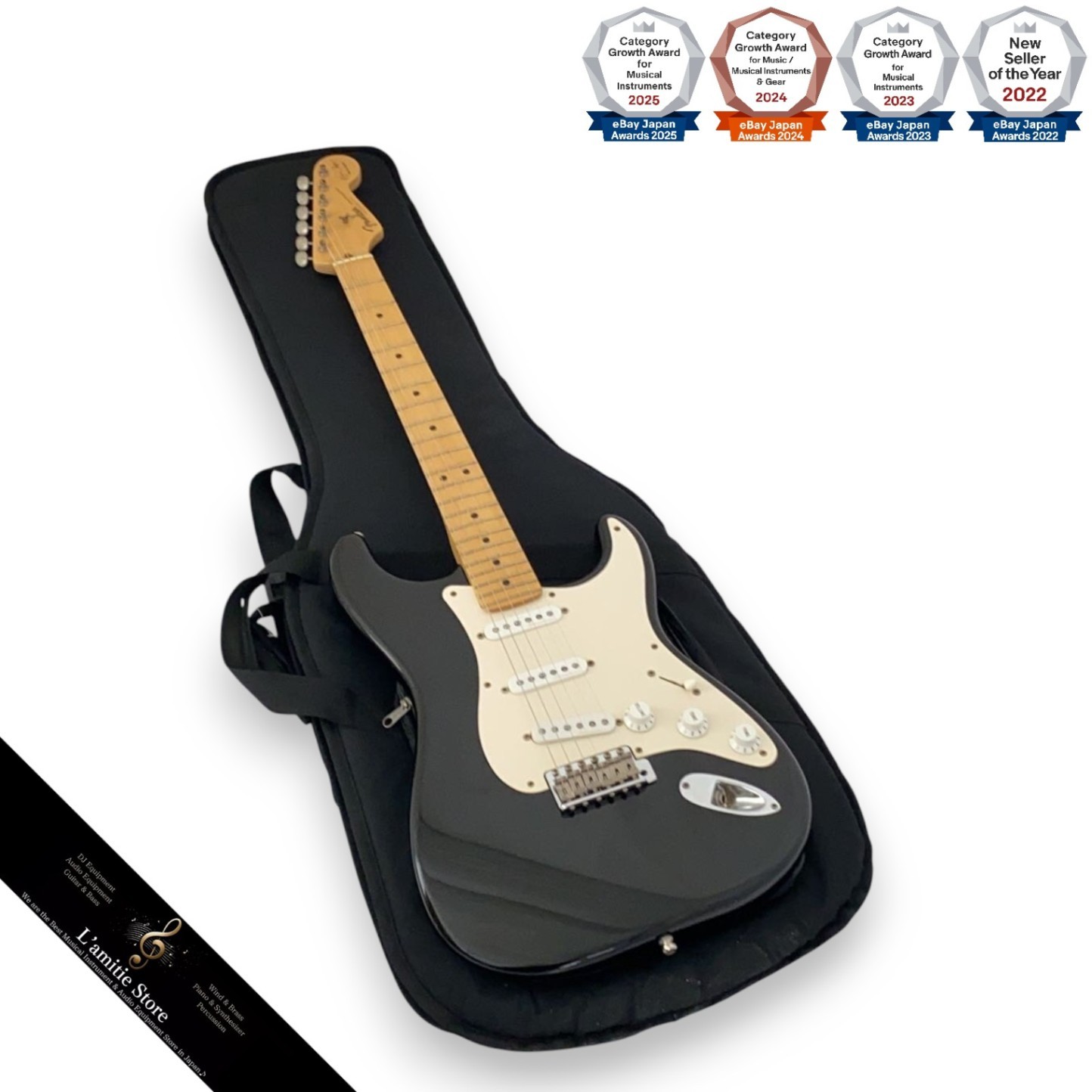 Fender Eric Clapton Stratocaster Black 2002 SSS Electric Guitar