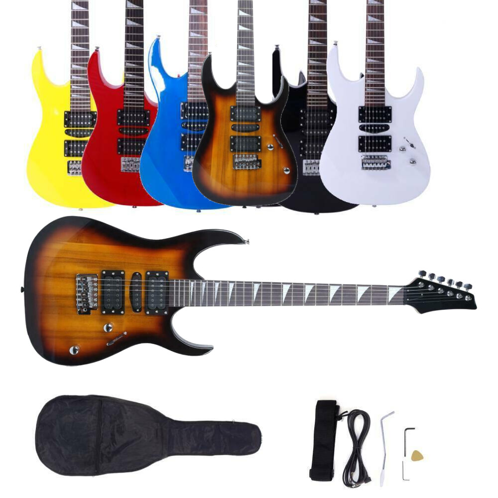 New 6 Colors Basswood School Band Student Right Handed Electric Guitar Set