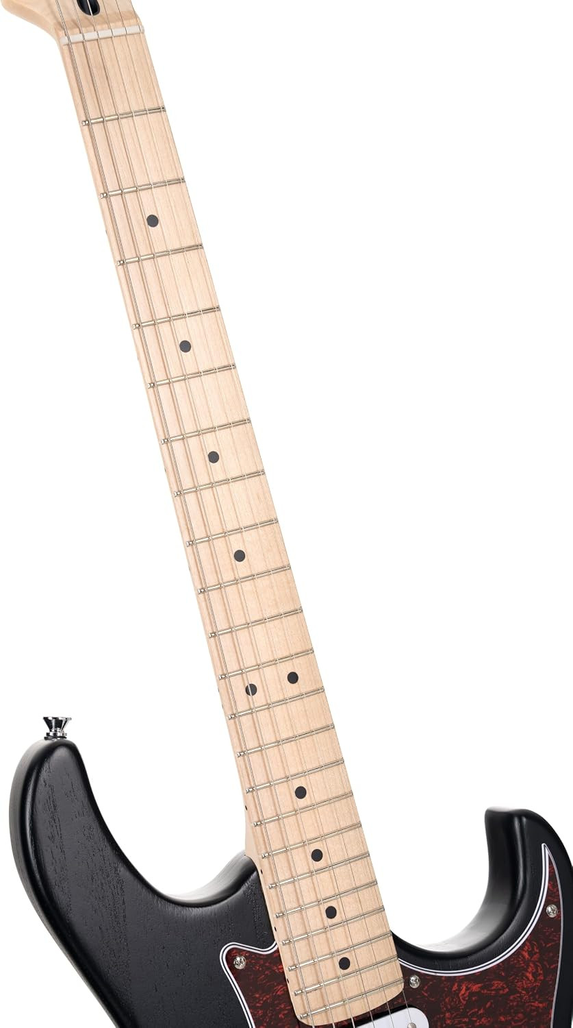 Cort G100 HH G Series Electric Guitar Open Pore Black HH Pickups 25.5in