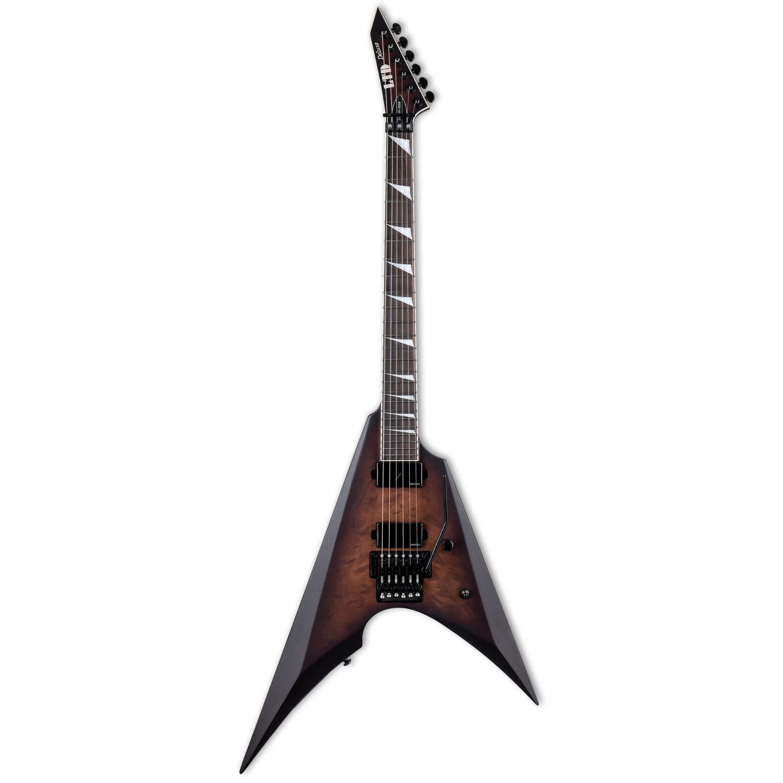 ESP LTD Arrow-1000 Guitar Quilted Maple Dark Brown Sunburst Satin B-STOCK
