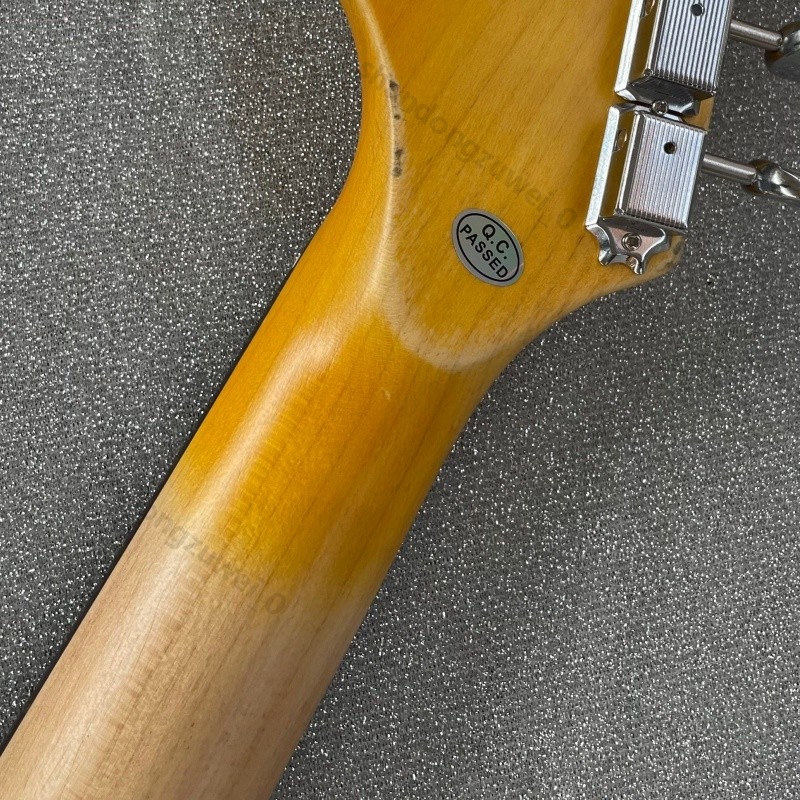 Aged Electric Guitar Bone Nut Stainless Rounded Fret Blue Paisley Free Shipping