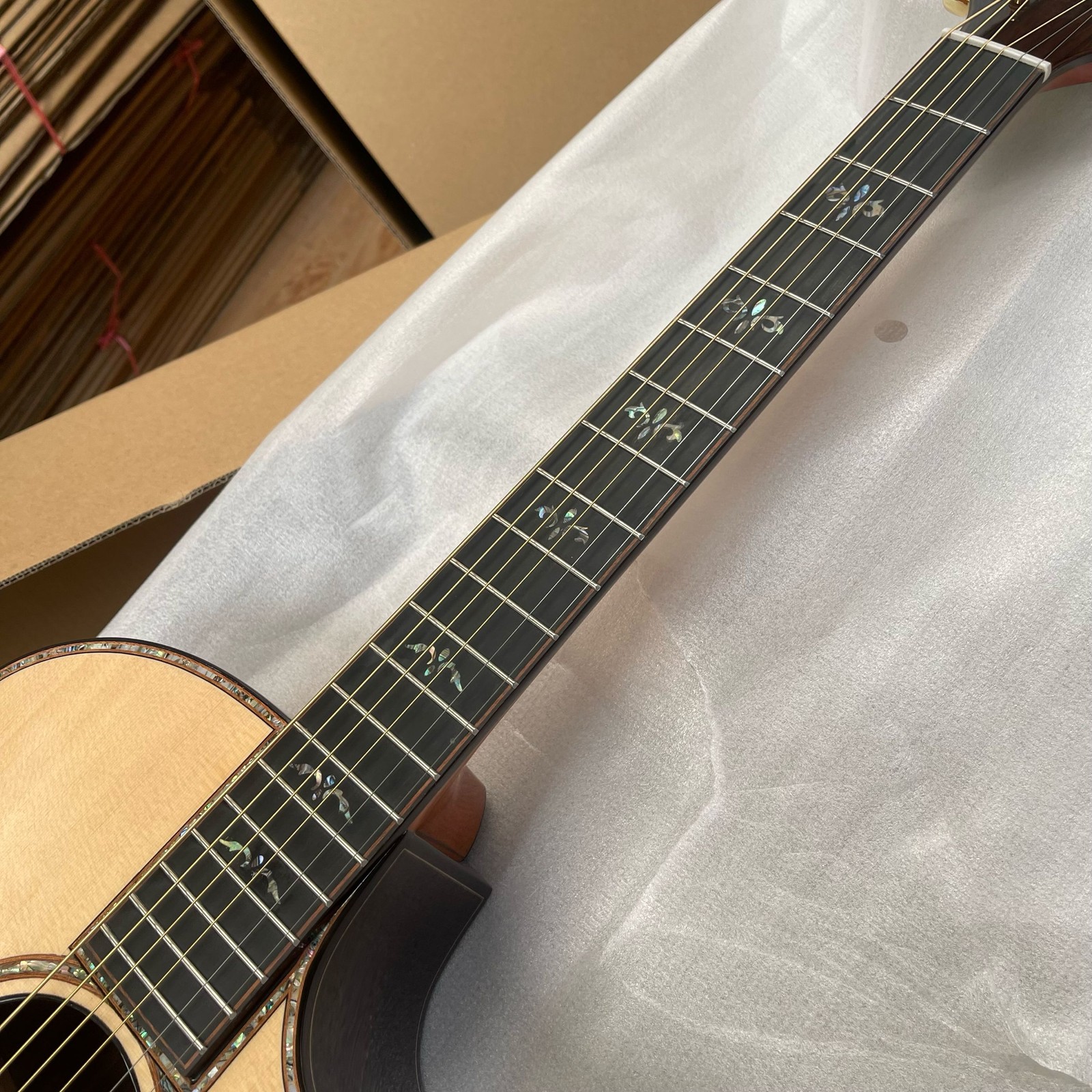 New 41# 914ce Acoustic Guitar Solid Wood Abalone Inlay/Binding