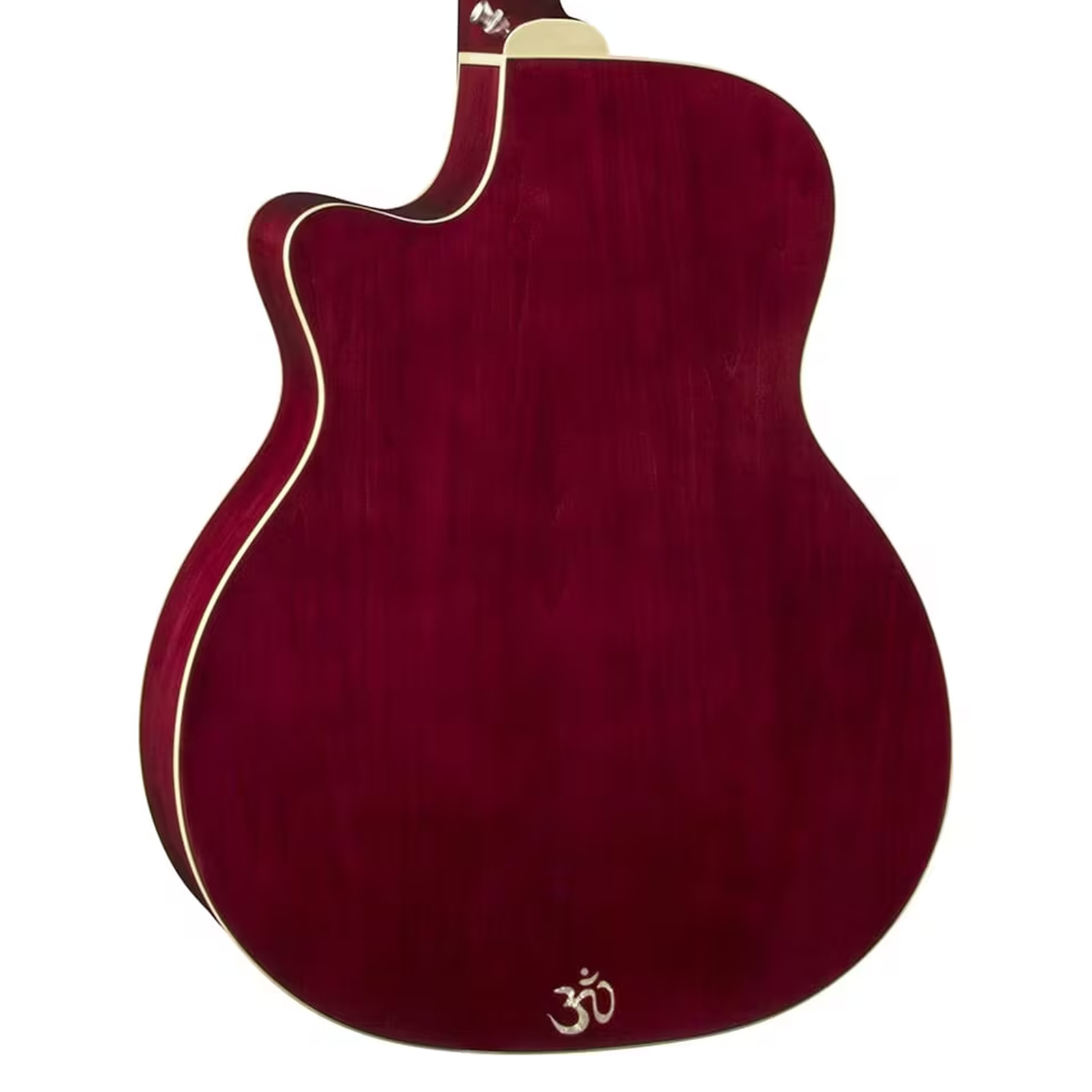Luna Flora Lotus Quilt Maple Acoustic-Electric Guitar – Trans Shiraz – Used
