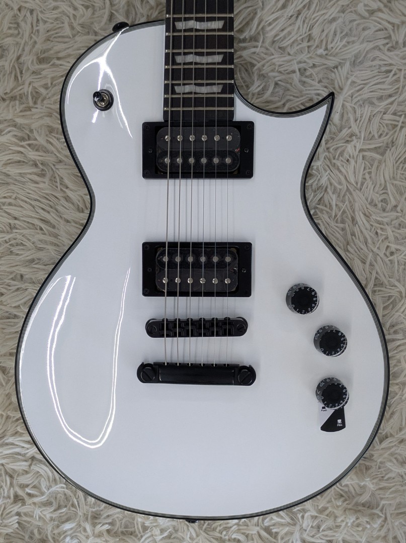 LTD by ESP Eclipse EC-256 FM Snow White Finish Single Cutaway Electric Guitar