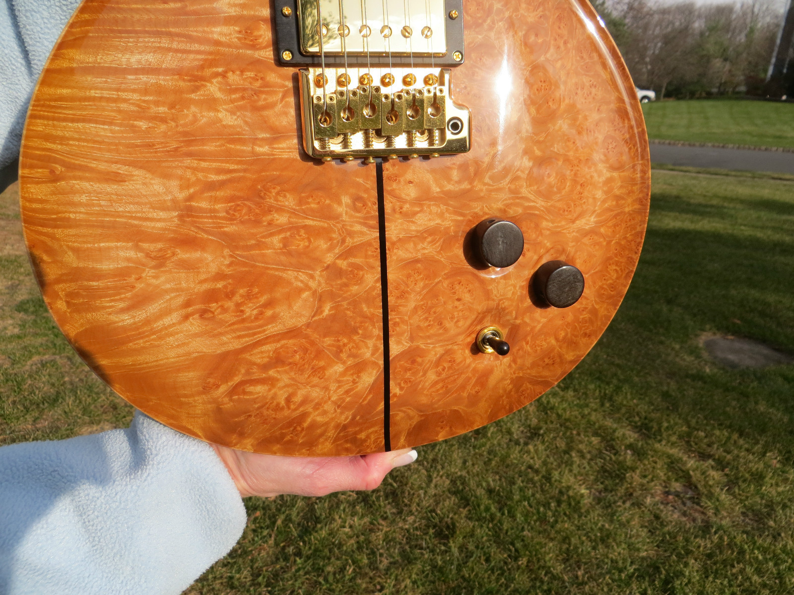 Prs Private Stock Santana 3 One Piece Burl Maple Top Rosewood Neck Gold Birds