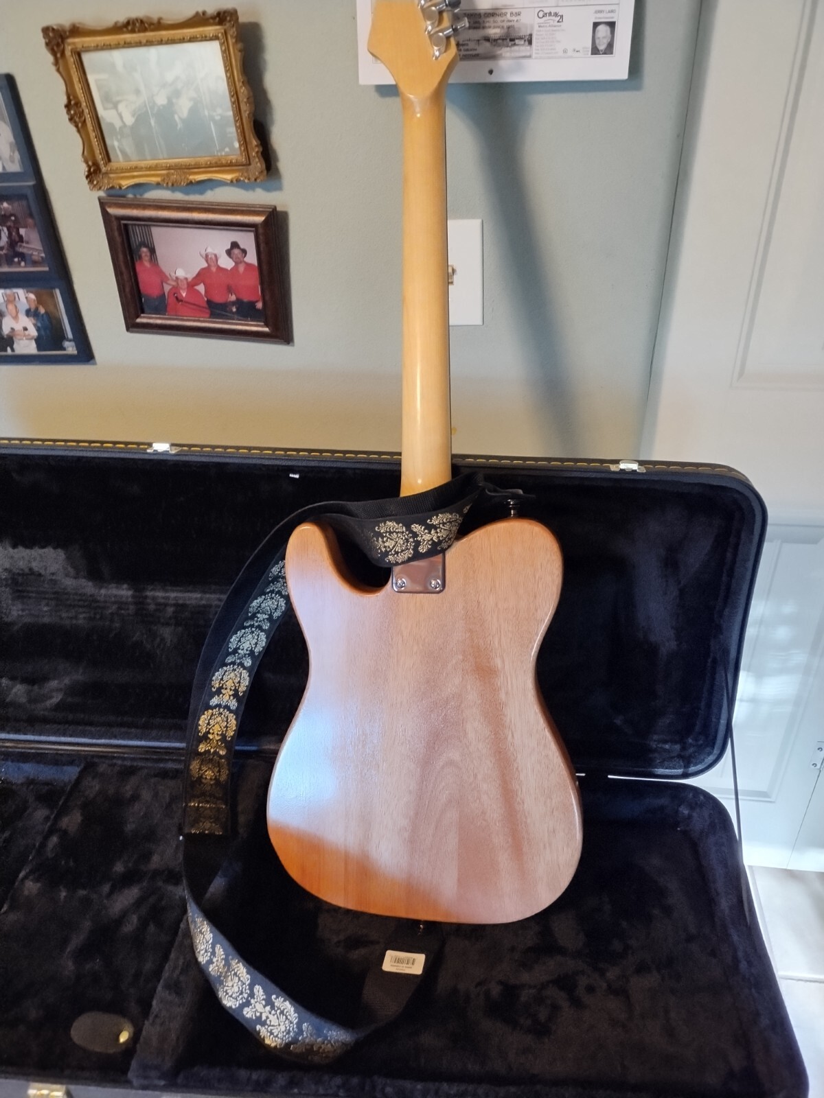 A semi hollow body Telecaster kit guitar with case