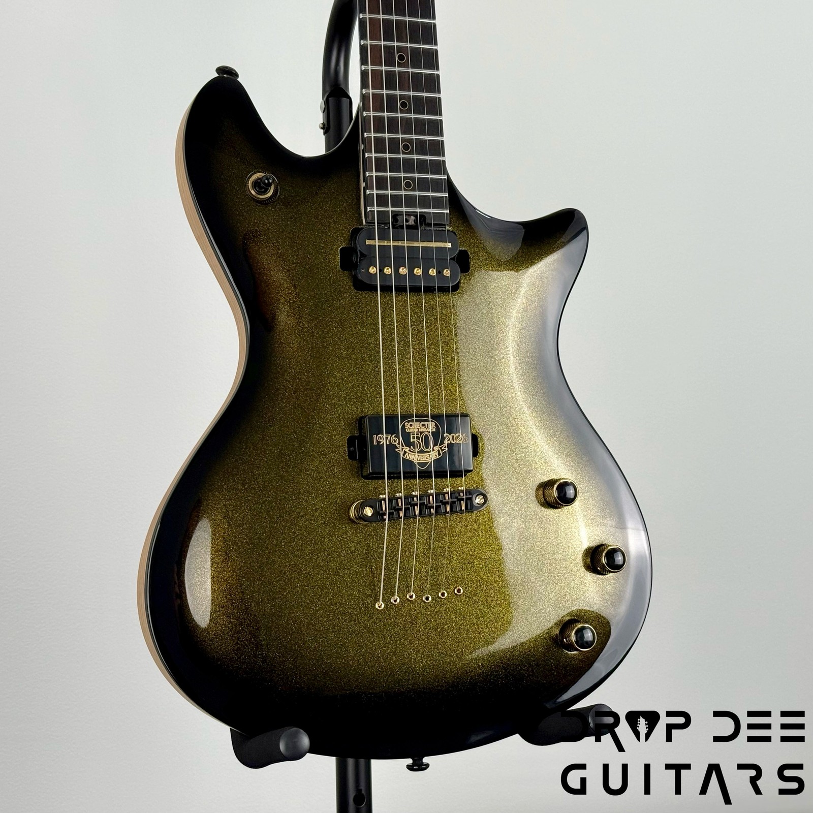 Schecter Diamond Series 50th Anniversary Tempest Electric Guitar – 50th Gold