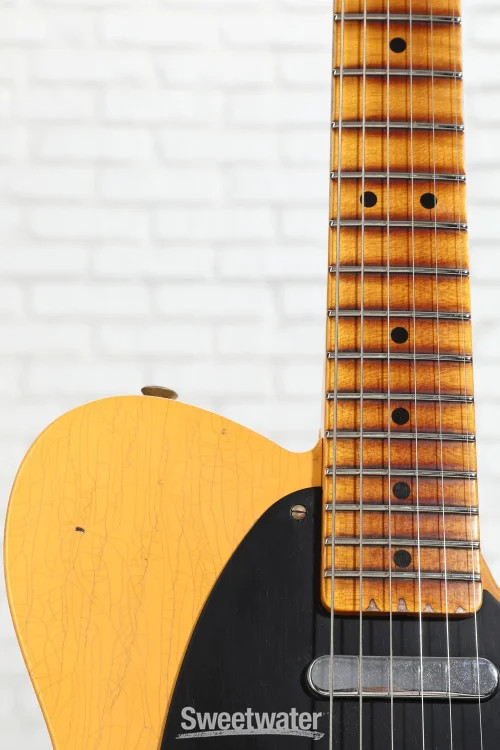 Fender Custom Shop 1951 Telecaster Relic Electric Guitar – Nocaster Blonde,