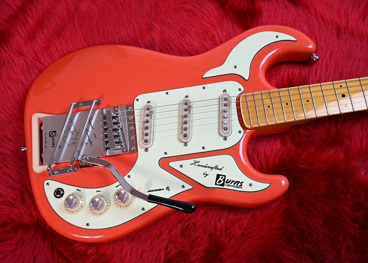Burns Hank Marvin Signature Electric Guitar Fiesta Red Used Rock Maple Neck
